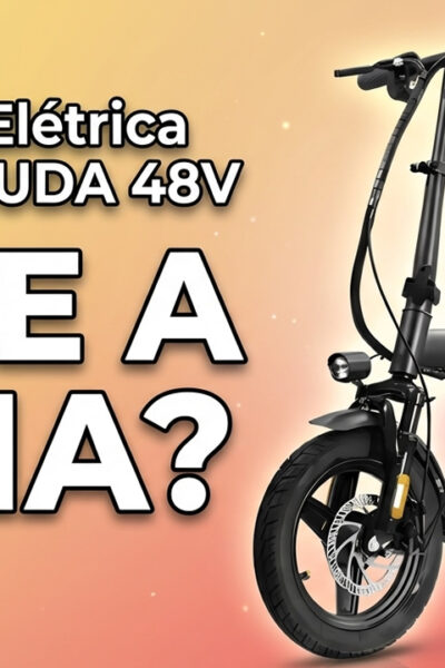 bicicleta elétrica dobrável NUDA 48V para uso urbano com bateria de lítio