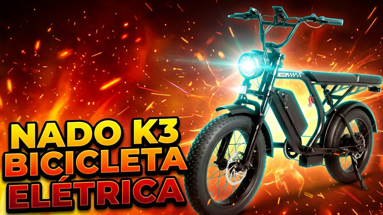 bicicleta elétrica Nado K3 750w aro 20 com bateria 48v e pedal assistido
