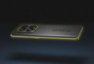 Poco X7 2026 em destaque com design moderno e acabamento premium sobre fundo escuro minimalista