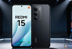 Redmi 15 em destaque mostrando design fino, tela de 6,9 polegadas e câmera de 50 MP — review completo 2026