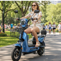 Bicicleta Elétrica 500W Scooter 32km/h Sem Carteira WeHawk Basket Bike Autopropelido