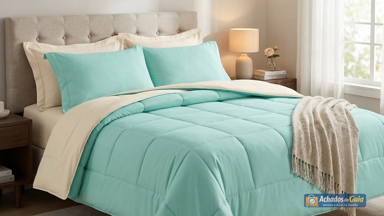 edredom casal queen 400 fios dupla face macio e elegante