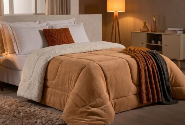edredom casal sherpa coberdrom macio e quente para inverno