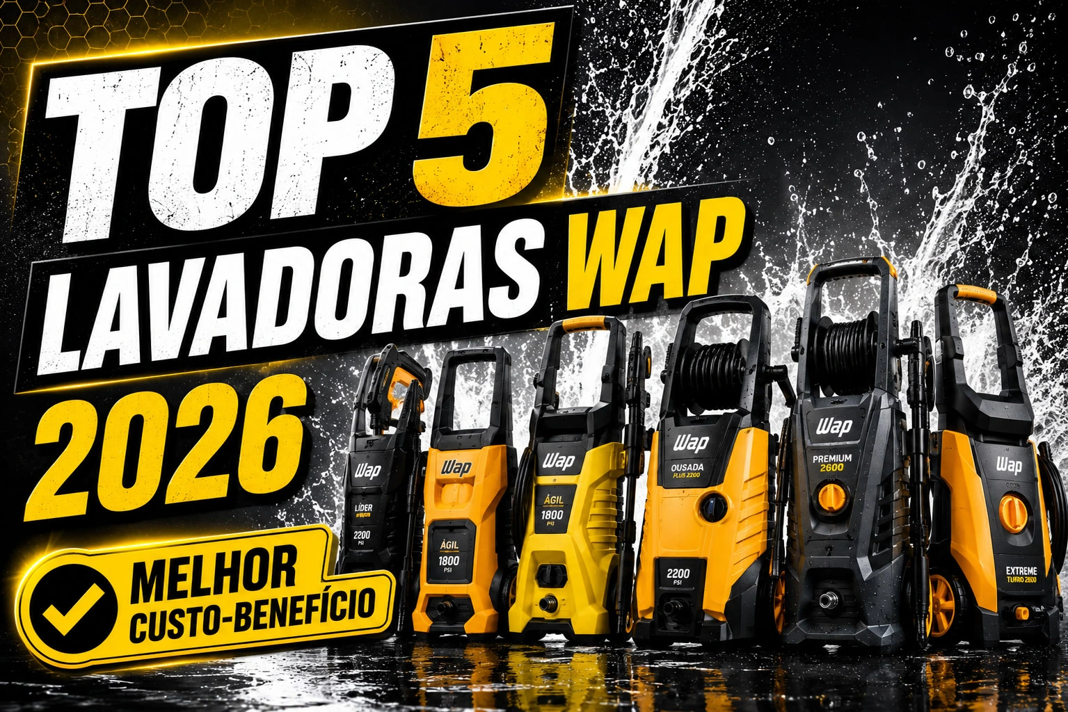 As melhores lavadoras de alta pressão WAP de 2026 com melhor custo-benefício