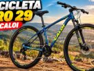 Bicicleta aro 29 Caloi Aspen azul com freio hidráulico, 24 velocidades e quadro 17