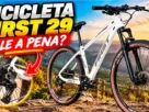 Bicicleta aro 29 First com câmbio Shimano Deore 12v e suspensão com trava