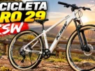 Bicicleta aro 29 KSW 9v com freio hidráulico e quadro de alumínio