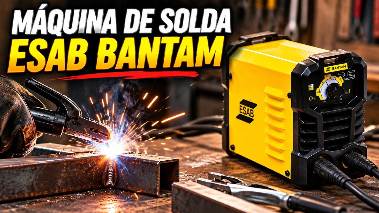 Máquina de solda inversora ESAB Bantam 2.5 Bivolt amarela