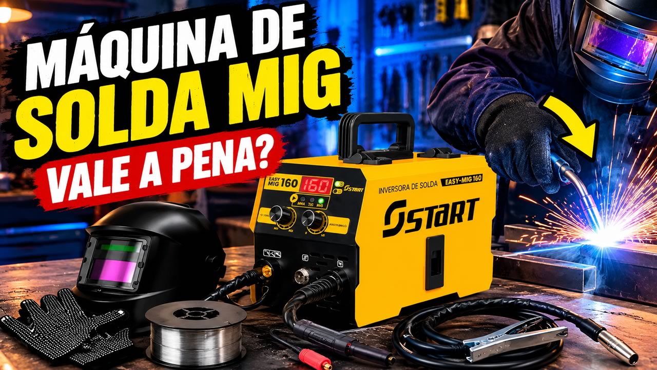Máquina de Solda MIG 160A 3 em 1 É Boa? Review 2026